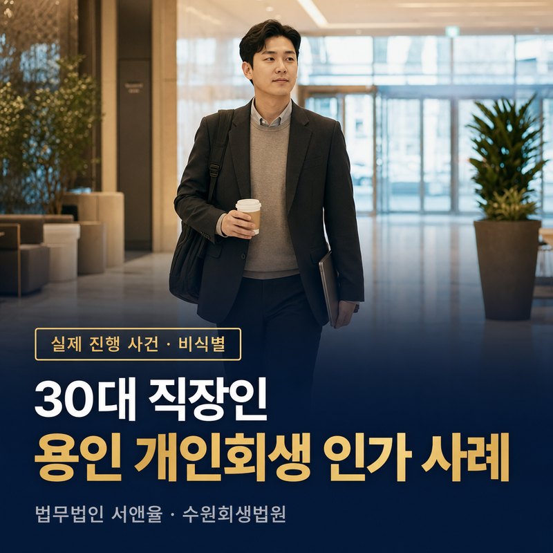 개인회생 신청자격, 월급 145만 원으로도 될까｜용인 30대 직장인 인가 사례 — 이해를 돕기 위한 연출 이미지