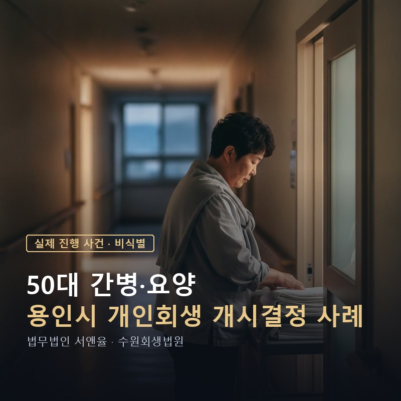 개인회생 금지명령, 신청하면 독촉은 언제 멈출까｜용인 50대 개시 사례 — 이해를 돕기 위한 연출 이미지