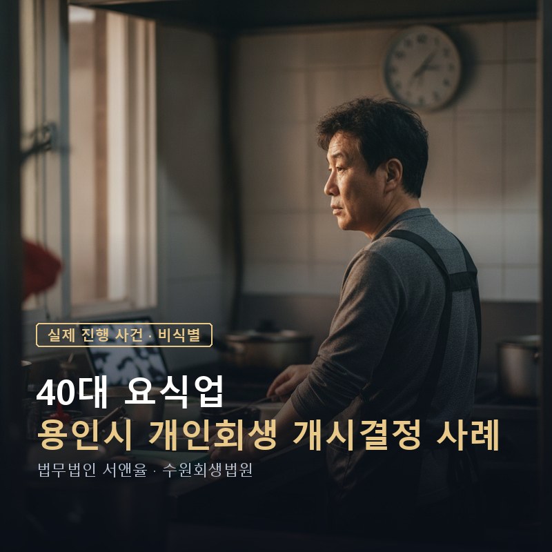 개인회생 절차, 동업 사업 빚은 어떻게 정리할까|용인 40대 개시결정 사례 — 이해를 돕기 위한 연출 이미지